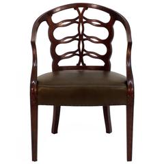 Carved Open Back Chair
