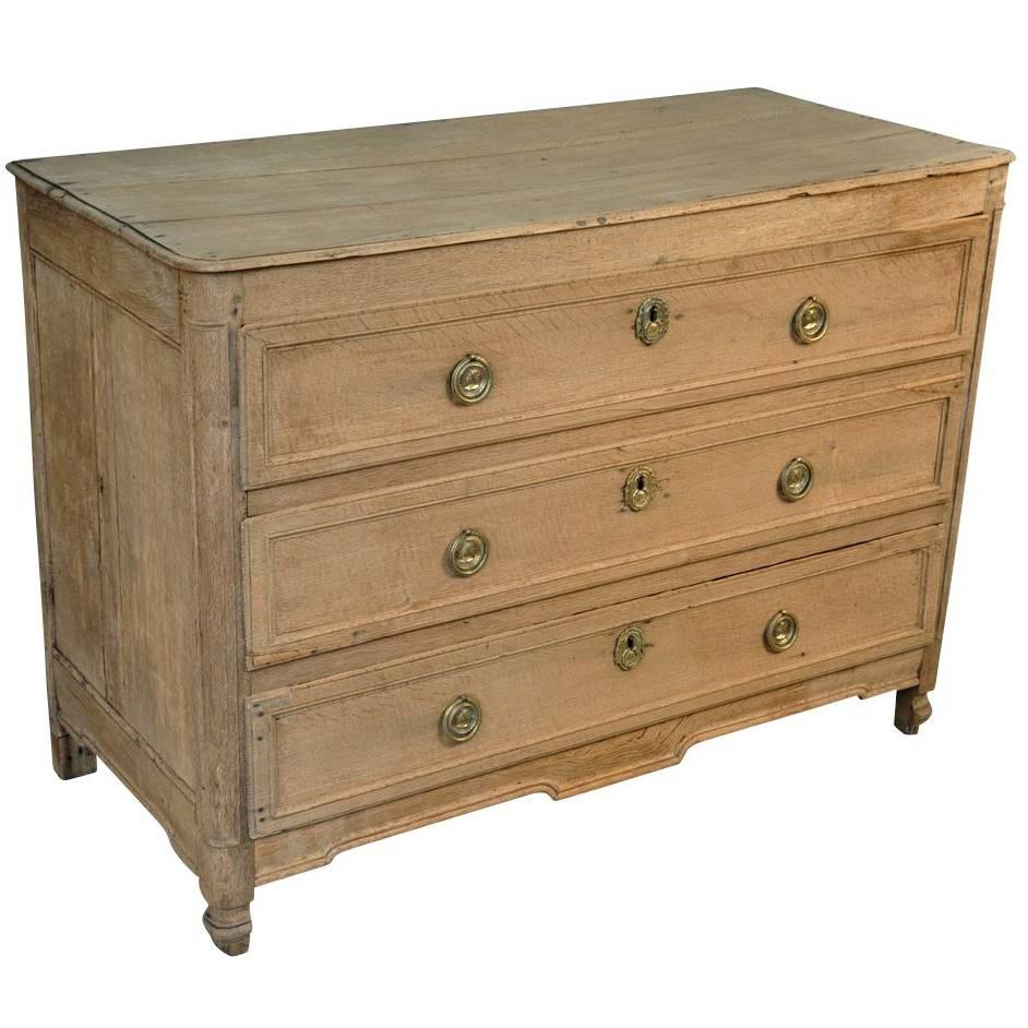 French Commode in Washed, Bleached Oak
