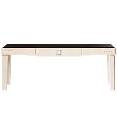 Lalique Ivory Ash Console or Entryway Table with Masque de Femme Crystal Panel 5