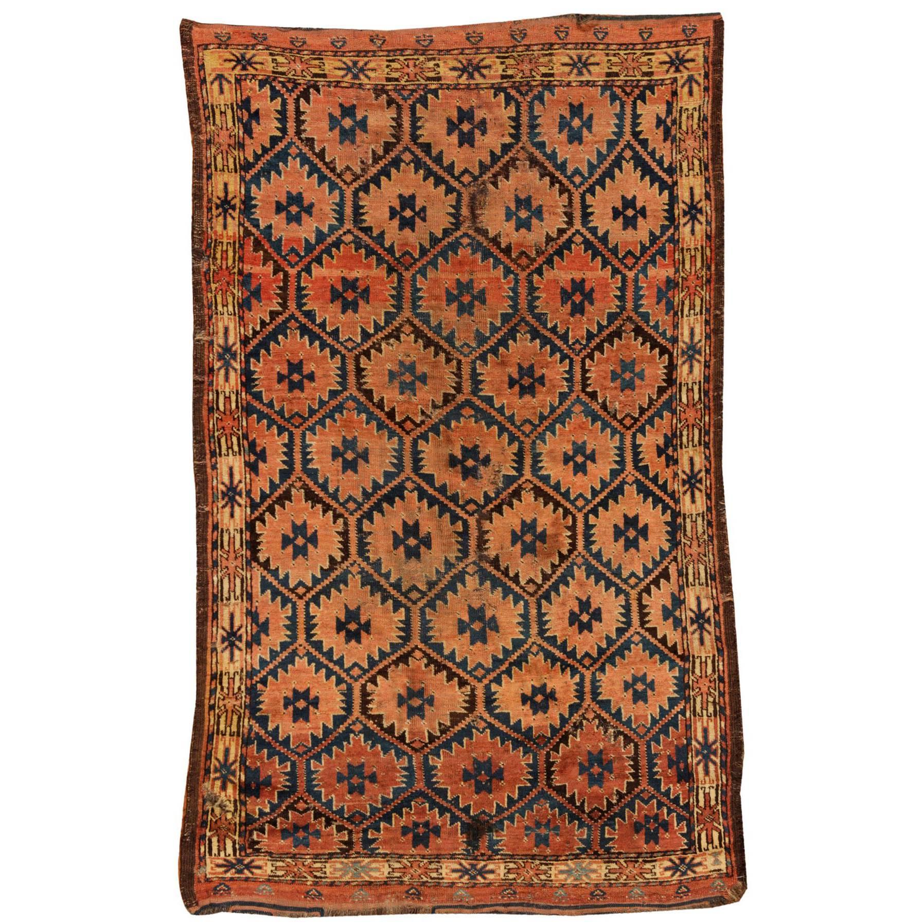 Antique Early 19th Century Beshir Rug For Sale