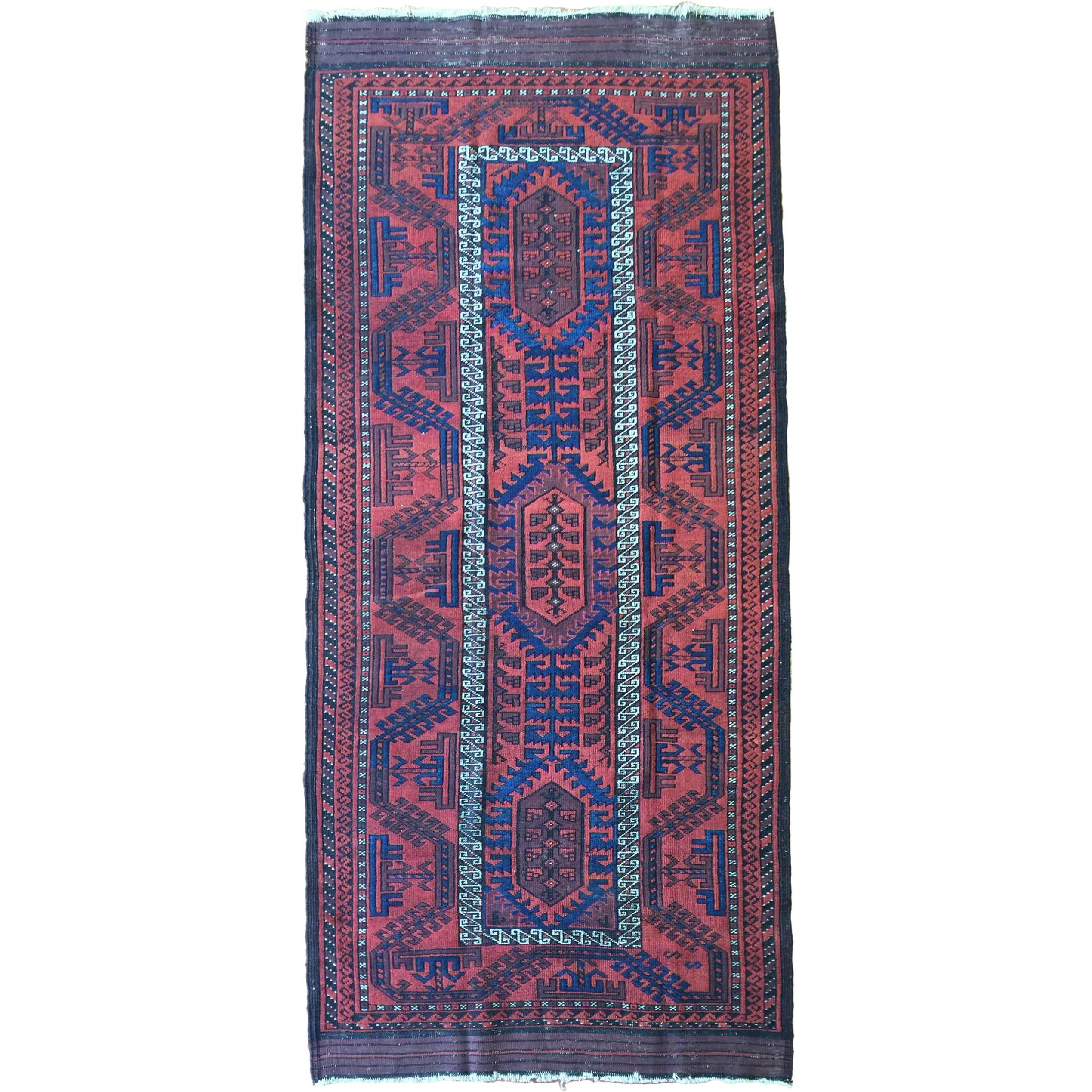 Antique 19th Century Baluch Rug For Sale