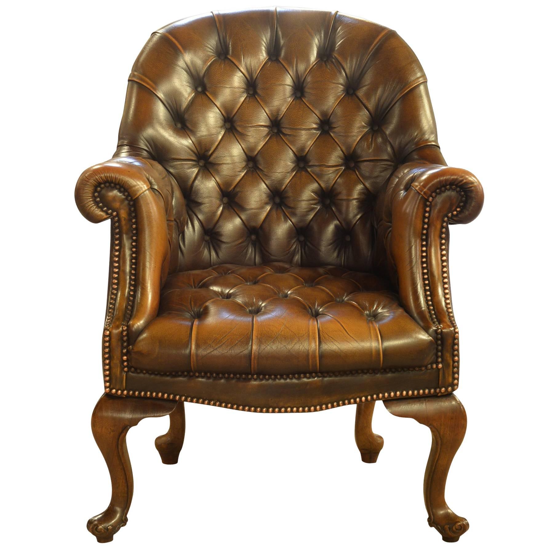 Queen Anne Style Library Chair