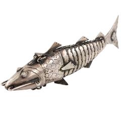 Sterling Silver Fish Spice Box 5