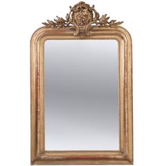 French 19th Century Louis Philippe Gold Gilt Mirror