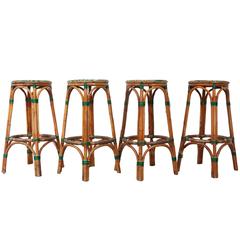Set of Four French Bistro Bar Stools 3