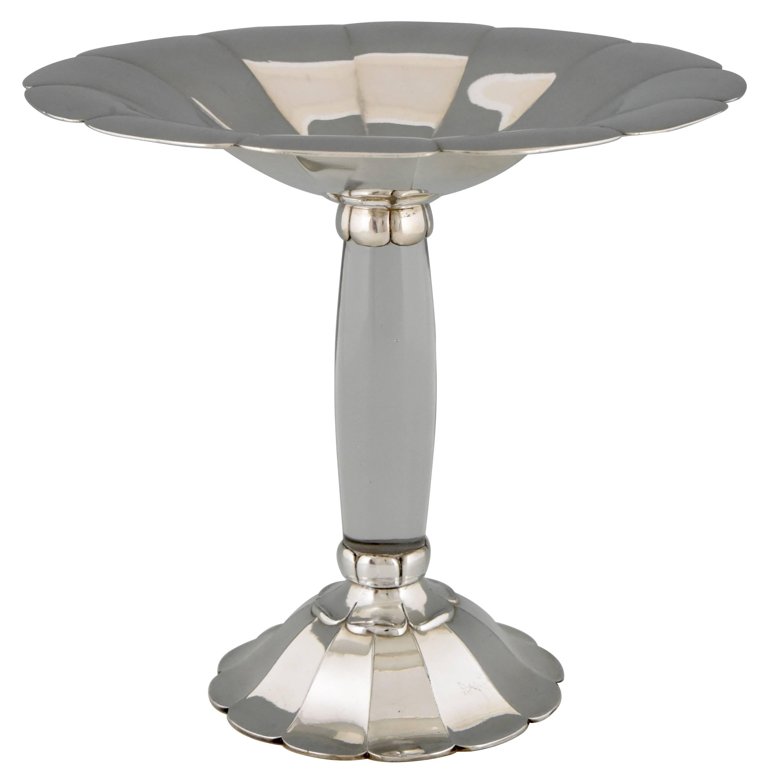 Art Deco Silvered Fruitstand Or Centerpiece By Gallia Christofle 1930 France