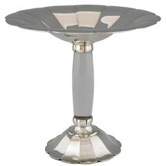 Vintage Art Deco Silvered Fruitstand Or Centerpiece By Gallia Christofle 1930 France