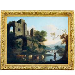 18th Century English School Oil on Canvas Landscape