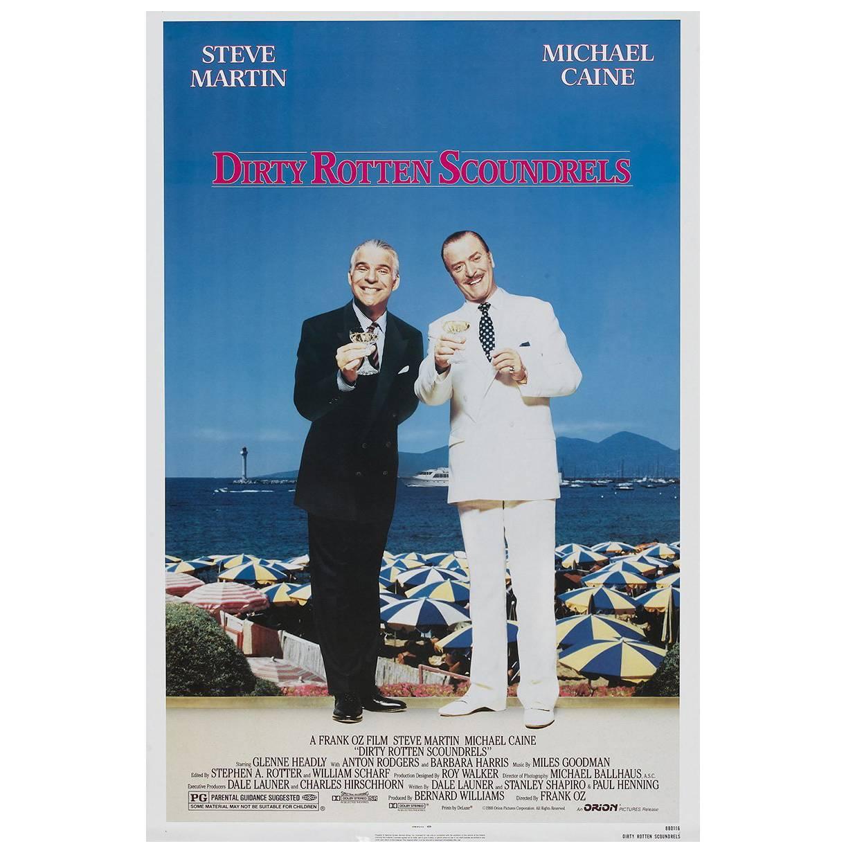 "Dirty Rotten Scoundrels" Film Poster, 1988 For Sale