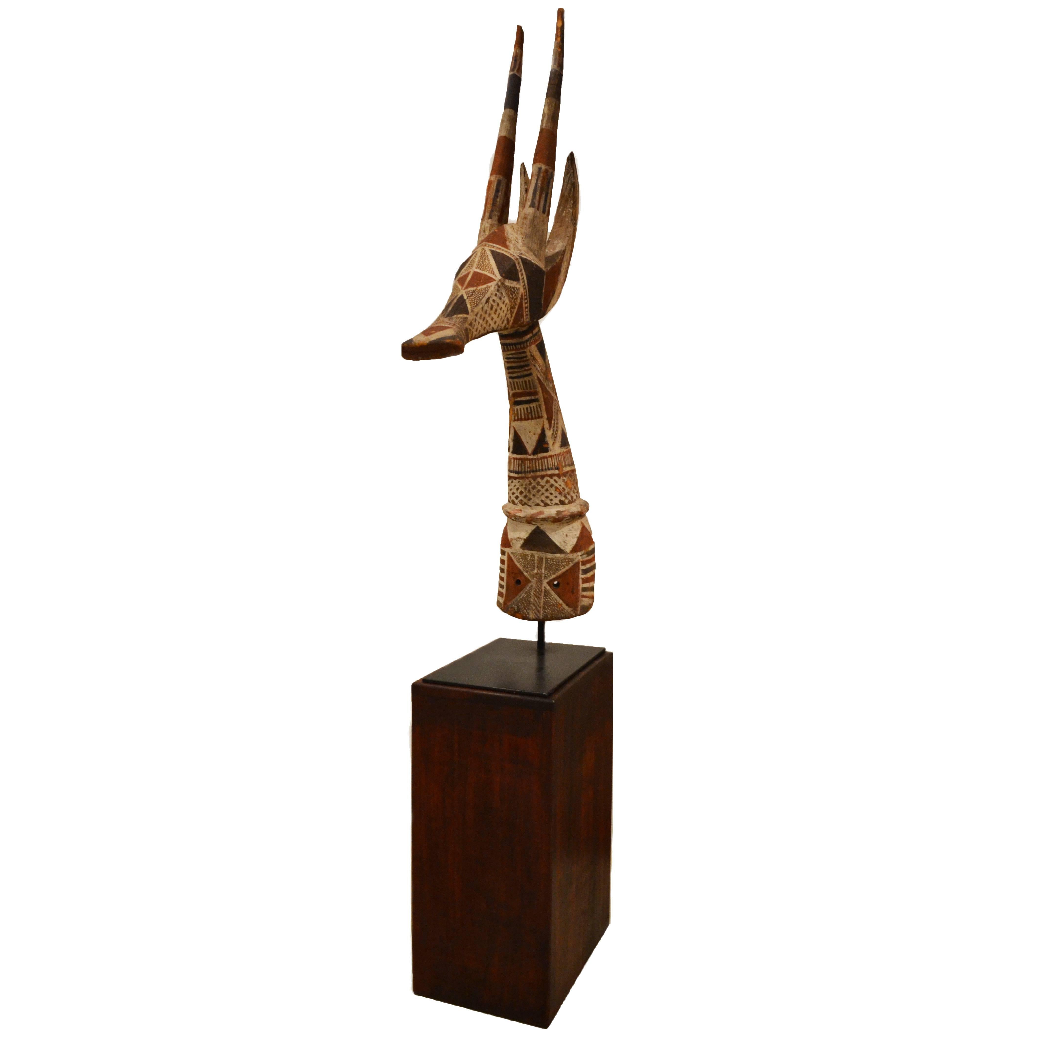 Vintage African Impala Antelope Sculpture For Sale