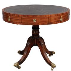 Regency English Mahogany Revolving Drum Table, Early 19th Century