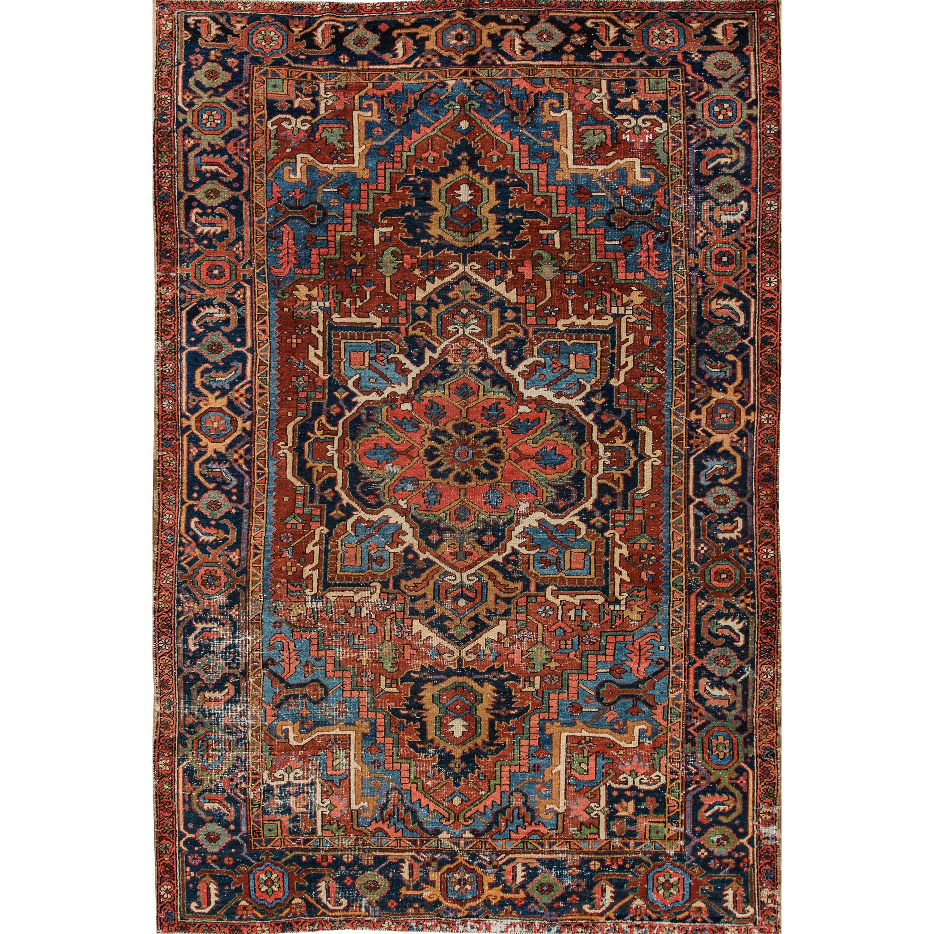 Beautifully Designed Antique Heriz Rug