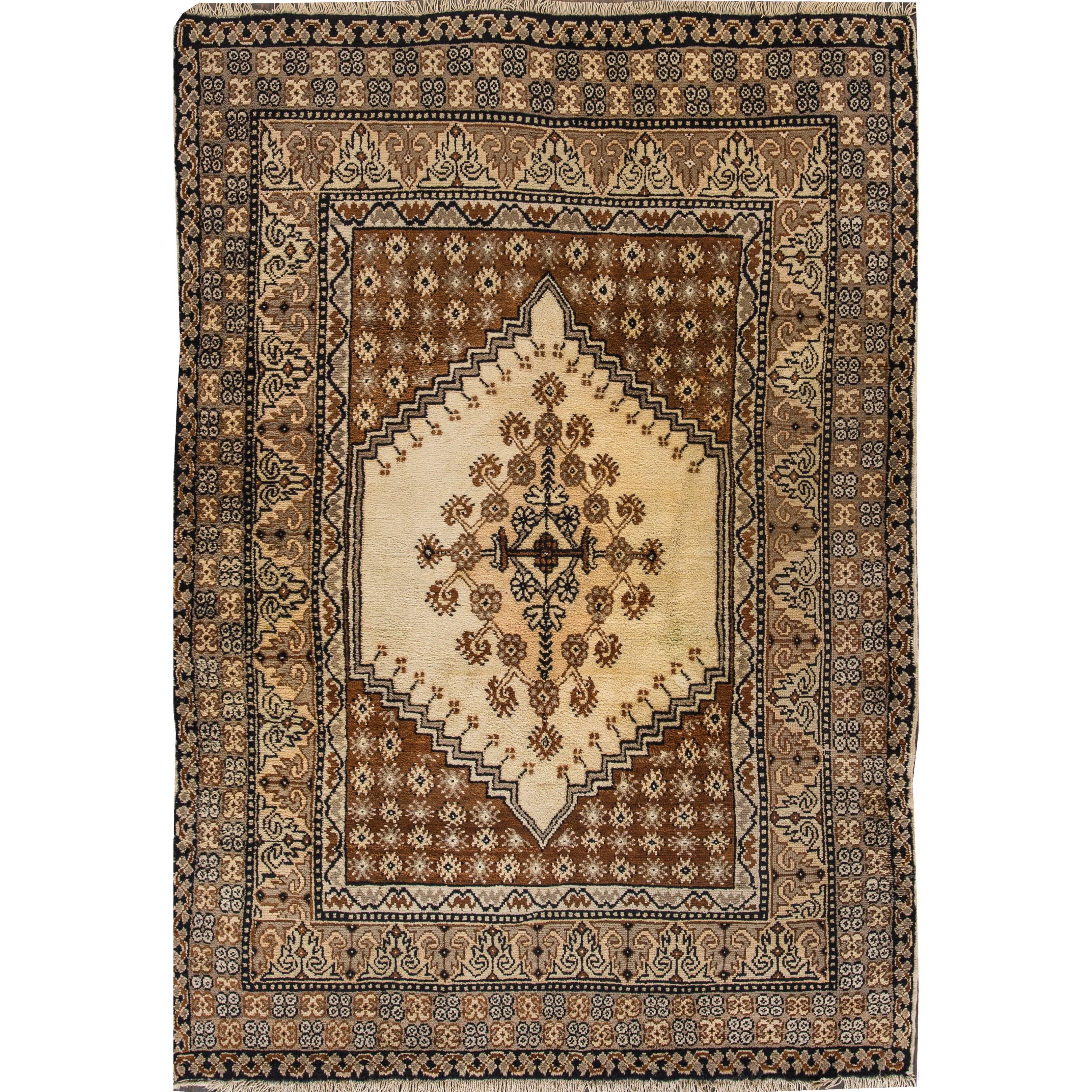 Mid-20th Century Vintage Moroccan Tribal Wool Rug  For Sale
