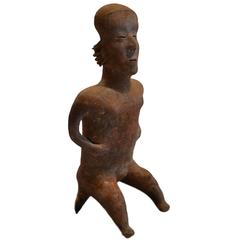 Large Pre-Columbian Nayarit Seated Female Figure Sculpture