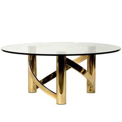 Brass and Glass Coffee Table