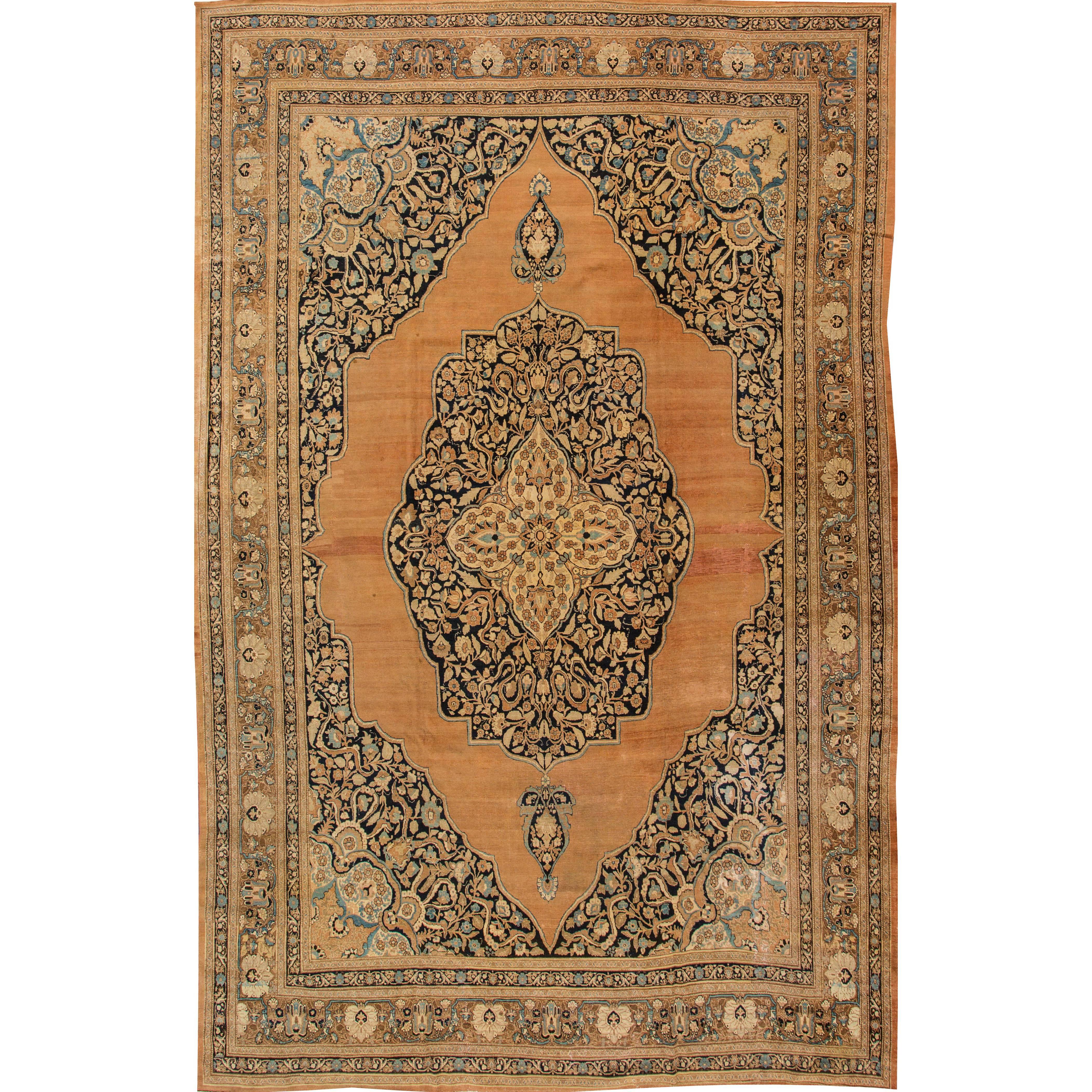 Beautifully Designed Antique Tabriz Rug For Sale