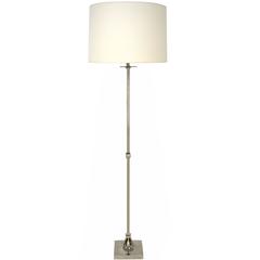 1960s Modern Silver Plated Brass Standing Lamp