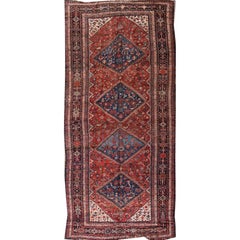 Beautifully Designed Antique Distressed Shiraz Rug
