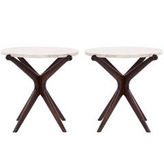 Walnut Gazelle Side Tables