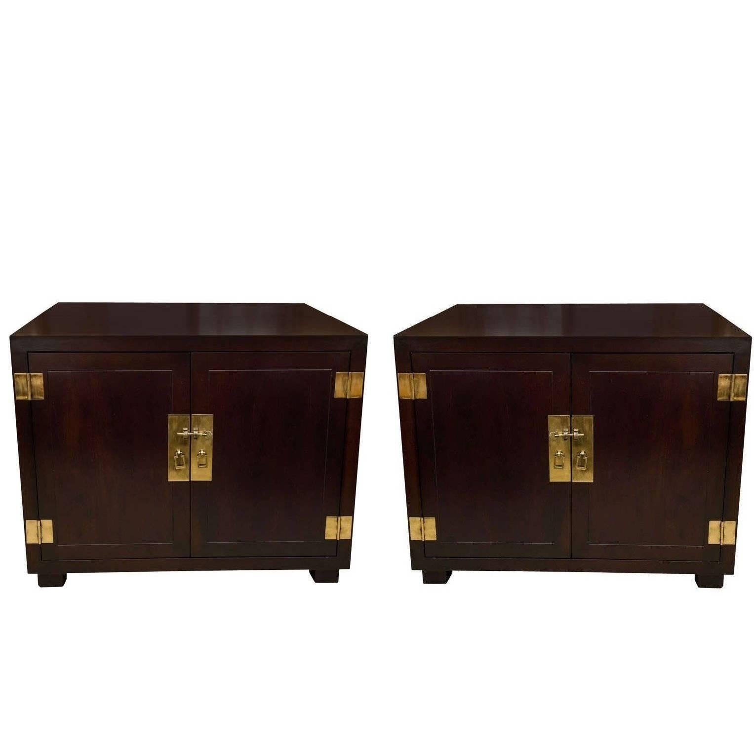 Pair of Henredon Cabinets For Sale