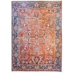 Exceptional Early 20th Century Heriz Rug
