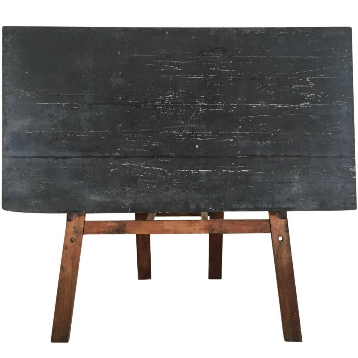 Large Primitive French Chalkboard on Stand