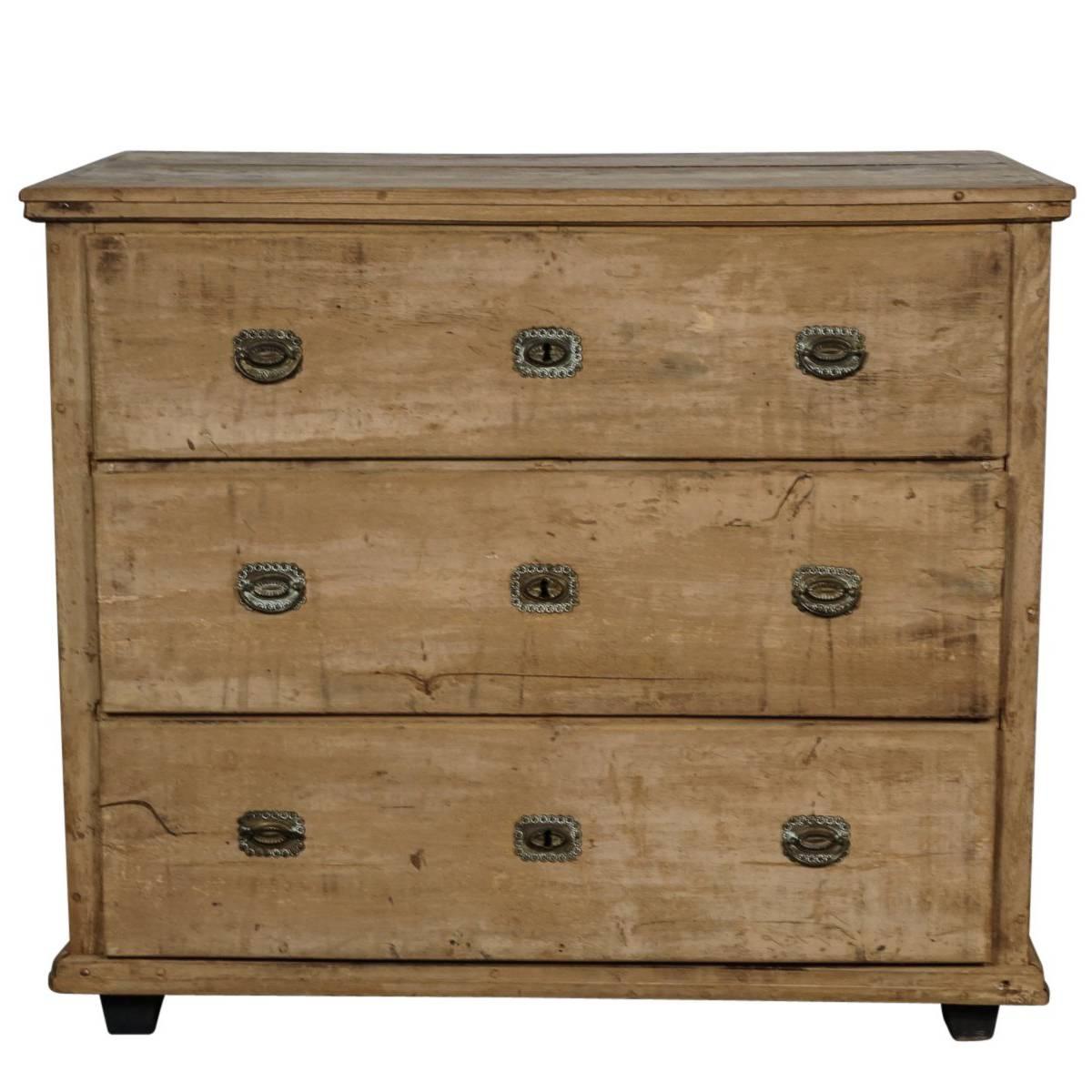 Belgian Chest of Drawers with Original Surface, circa 1890