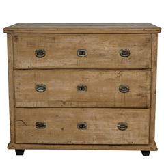 Belgian Chest of Drawers with Original Surface, circa 1890