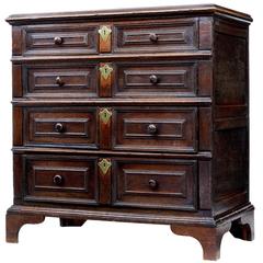 Early 18th Century Geometric Oak Chest of Drawers