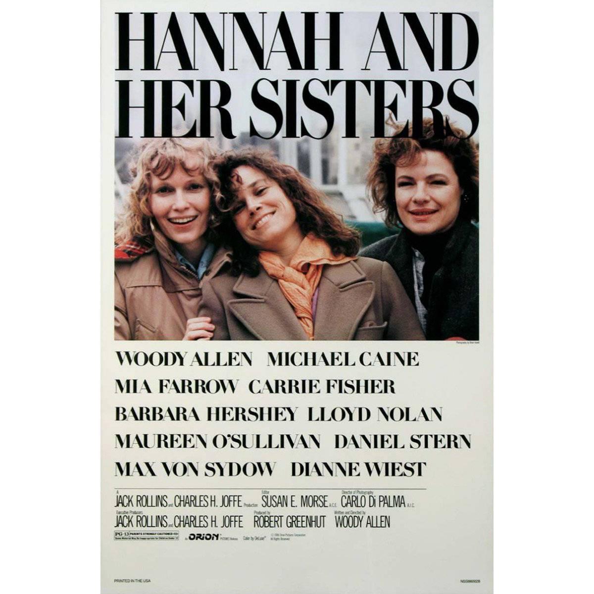 "Hannah And Her Sisters" Film Poster, 1986 For Sale