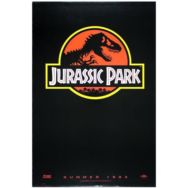 Jurassic Park" Poster, 1993 1stDibs | jurassic park poster 1993, jurassic park 1993 jurassic park original poster
