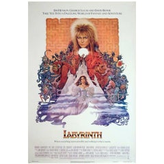 Vintage "Labyrinth" Film Poster, 1986