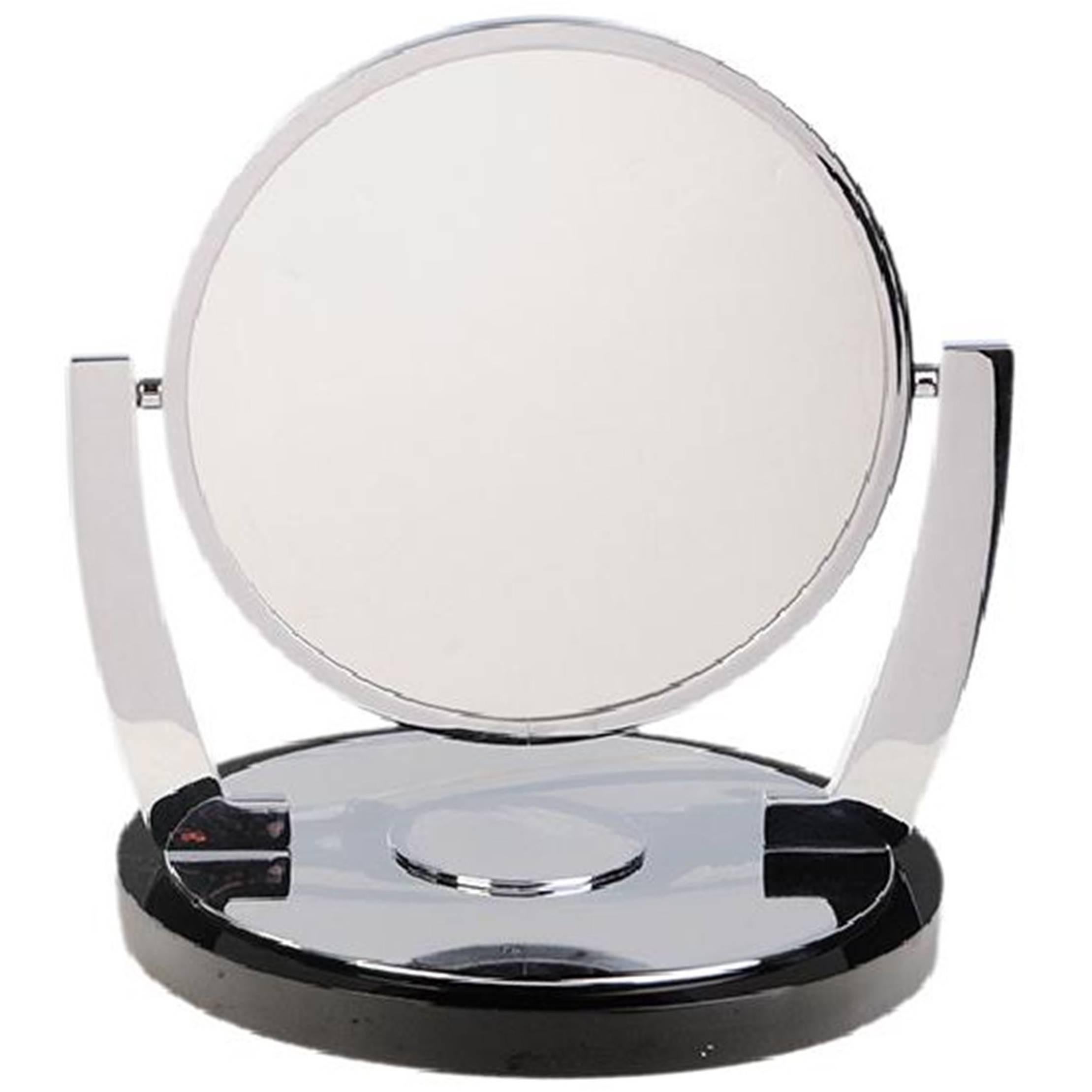 Deco Style Vanity/Makeup Mirror with Magnifying Side by Charles Hollis Jones For Sale