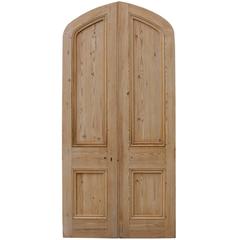 Pair of Victorian Arched Pine Double Doors 9