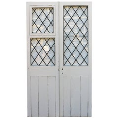 Pair of 1920s French Pine Exterior Doors