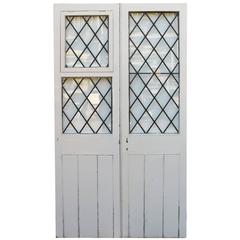 Pair of 1920s French Pine Exterior Doors 3