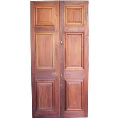 Reclaimed Mahogany Double Doors, circa 1900