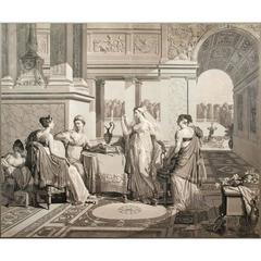 Wallpaper on Canvas Manufactured by Dufour, France 19th Century