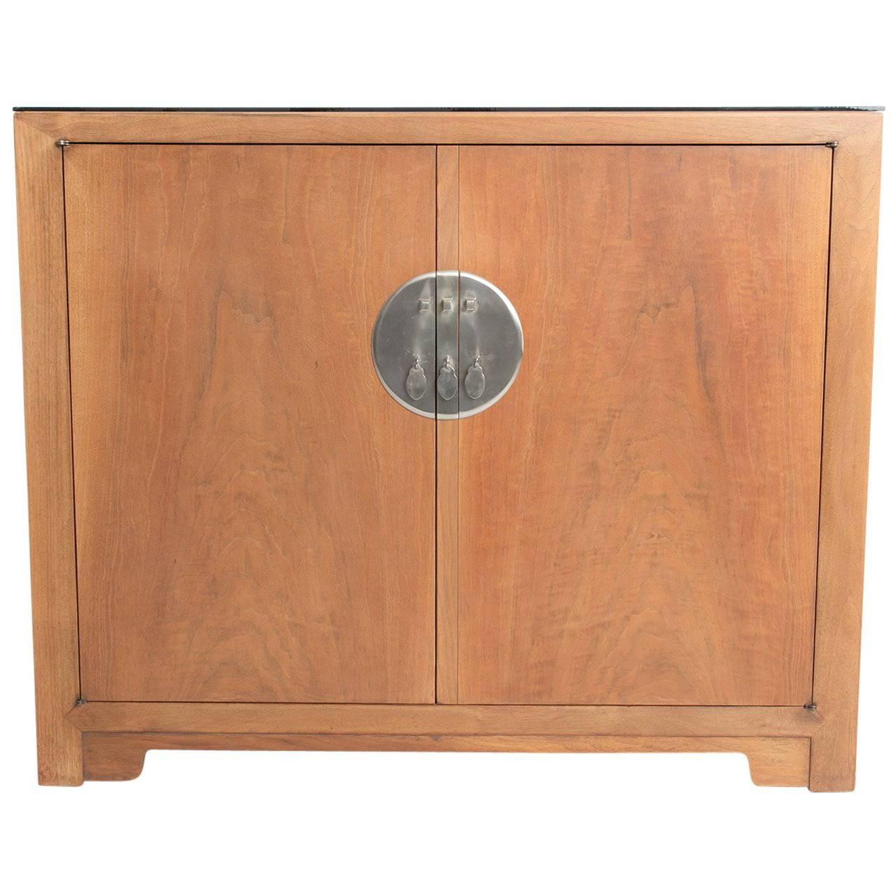 Pair of Mid-Century Chinoiserie Cabinets For Sale