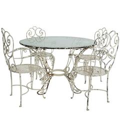 Wrought Iron Outdoor Table Set