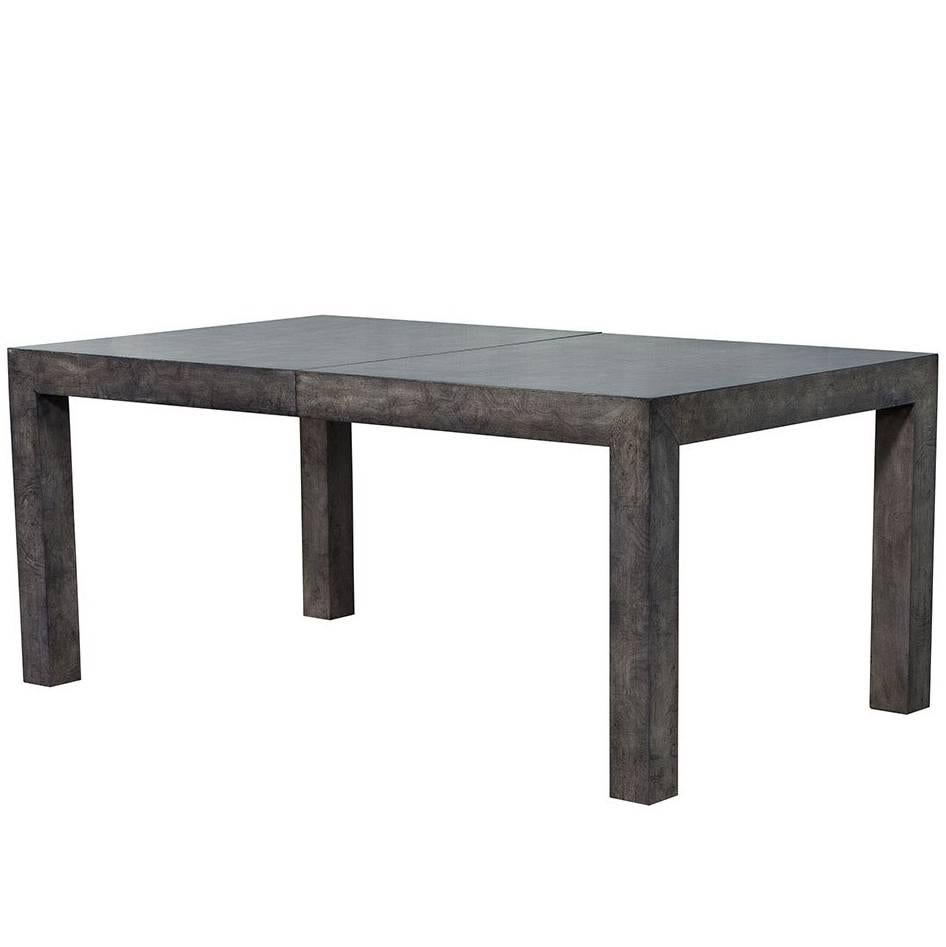 Milo Baughman Burled Dining Table in Grey