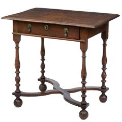 Early 18th Century William and Mary Oak Side Table