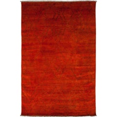 One-of-a-Kind Moroccan Wool Hand-Knotted Area Rug, Carnelian, 5' 10 x 8' 10