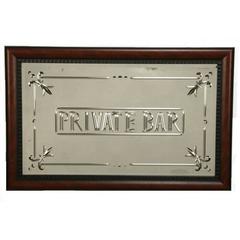 Italian Murano “Private Bar” Etched Wall Mirror 4