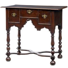 Early 18th Century William and Mary Oak Lowboy Table