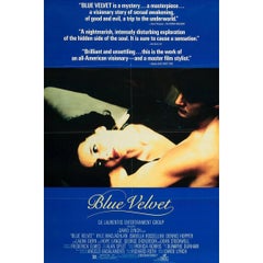 Vintage "Blue Velvet" Film Poster, 1986                