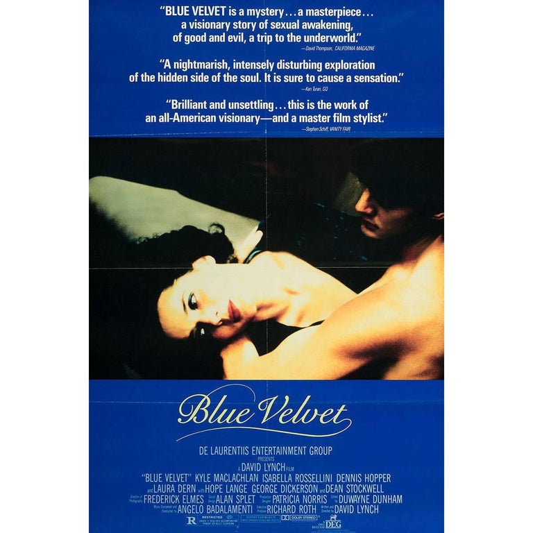 Blue Velvet" Film Poster, 1986 For Sale at 1stDibs