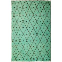 Green Moroccan Area Rug, Solo Rugs 10