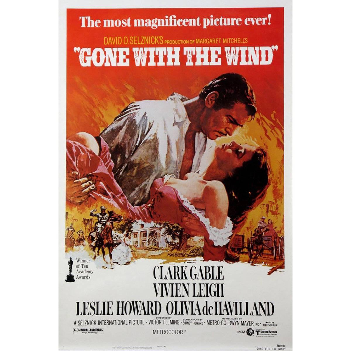 "Gone With The Wind" Film Poster, 1980 For Sale
