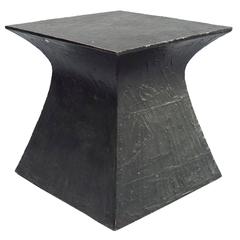 Single Patinated Steel Side Table, France, 2017 5
